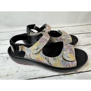 Wolky Rio Sandals Womens Size 37 US 6.5 Multicolor Walking Comfort Adjustable